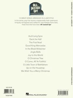 HAL LEONARD CHRISTMAS Carols All Jazzed Up For Intermediate Piano Solo -Jingle Bells Store 00277866 bcover
