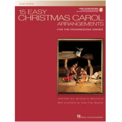 HAL LEONARD 15 Easy Christmas Carol Arrangements Low Voice Cd Included